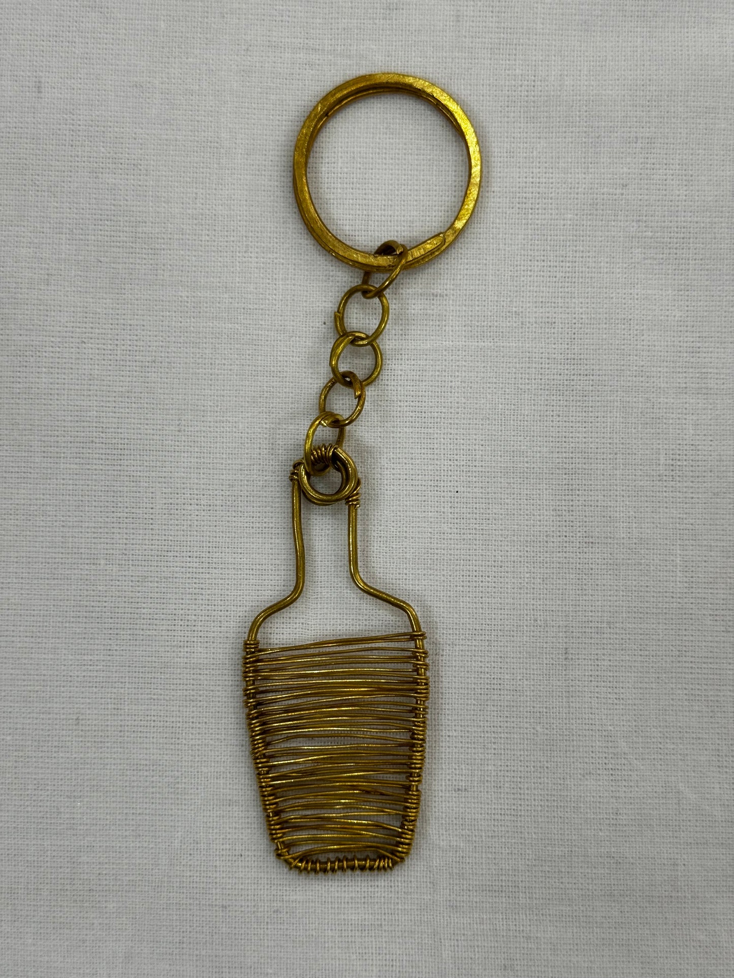 Quirky Brass key ring - handcrafted