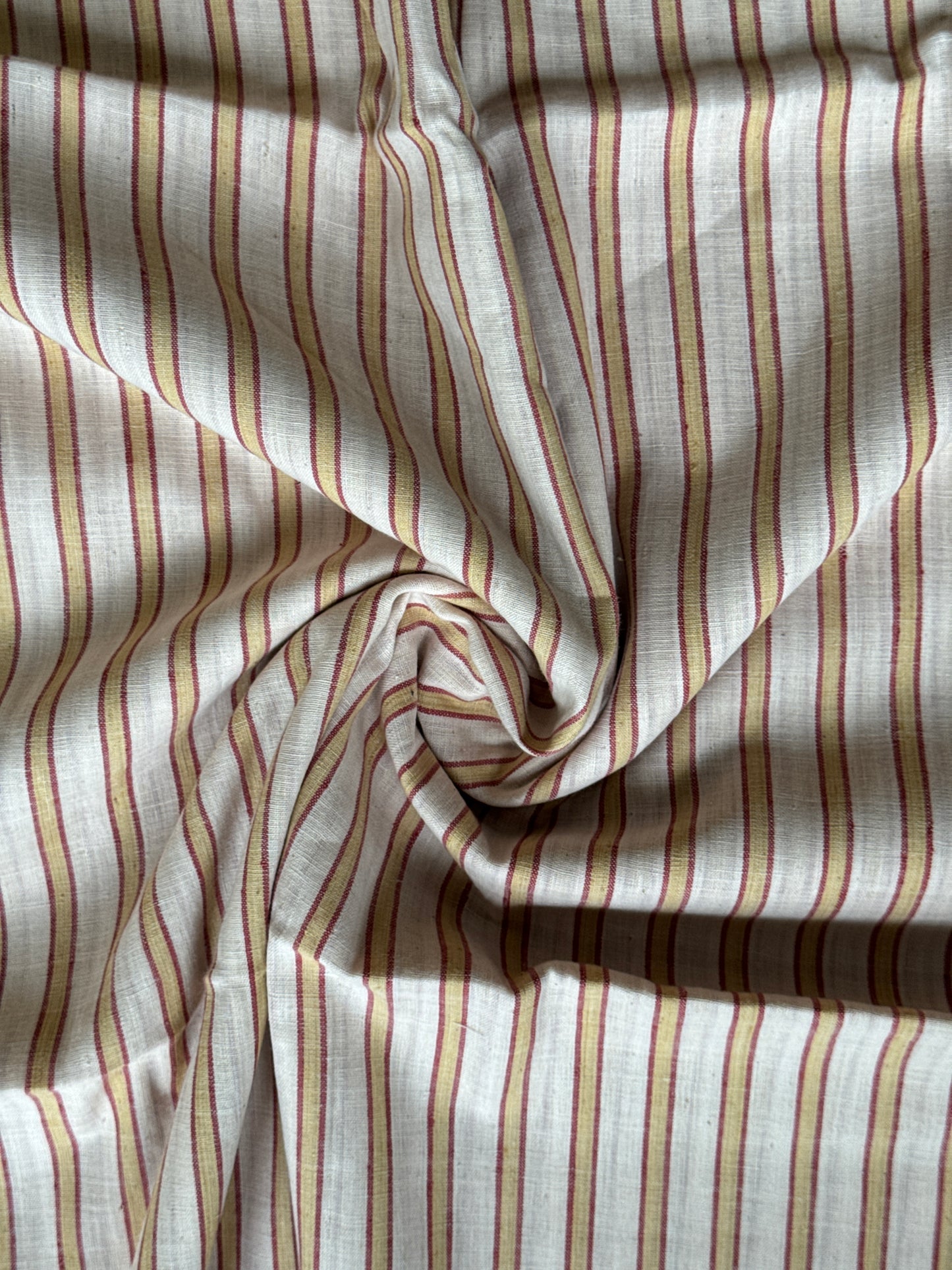 Hand spun, Handwoven, natural yarn dyed cotton fabric - design options available