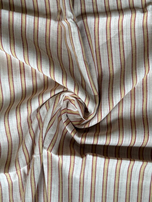 Hand spun, Handwoven, natural yarn dyed cotton fabric - design options available