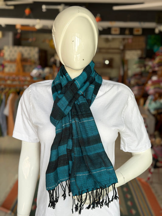 Soft cotton handloom stole - colors and designs options available
