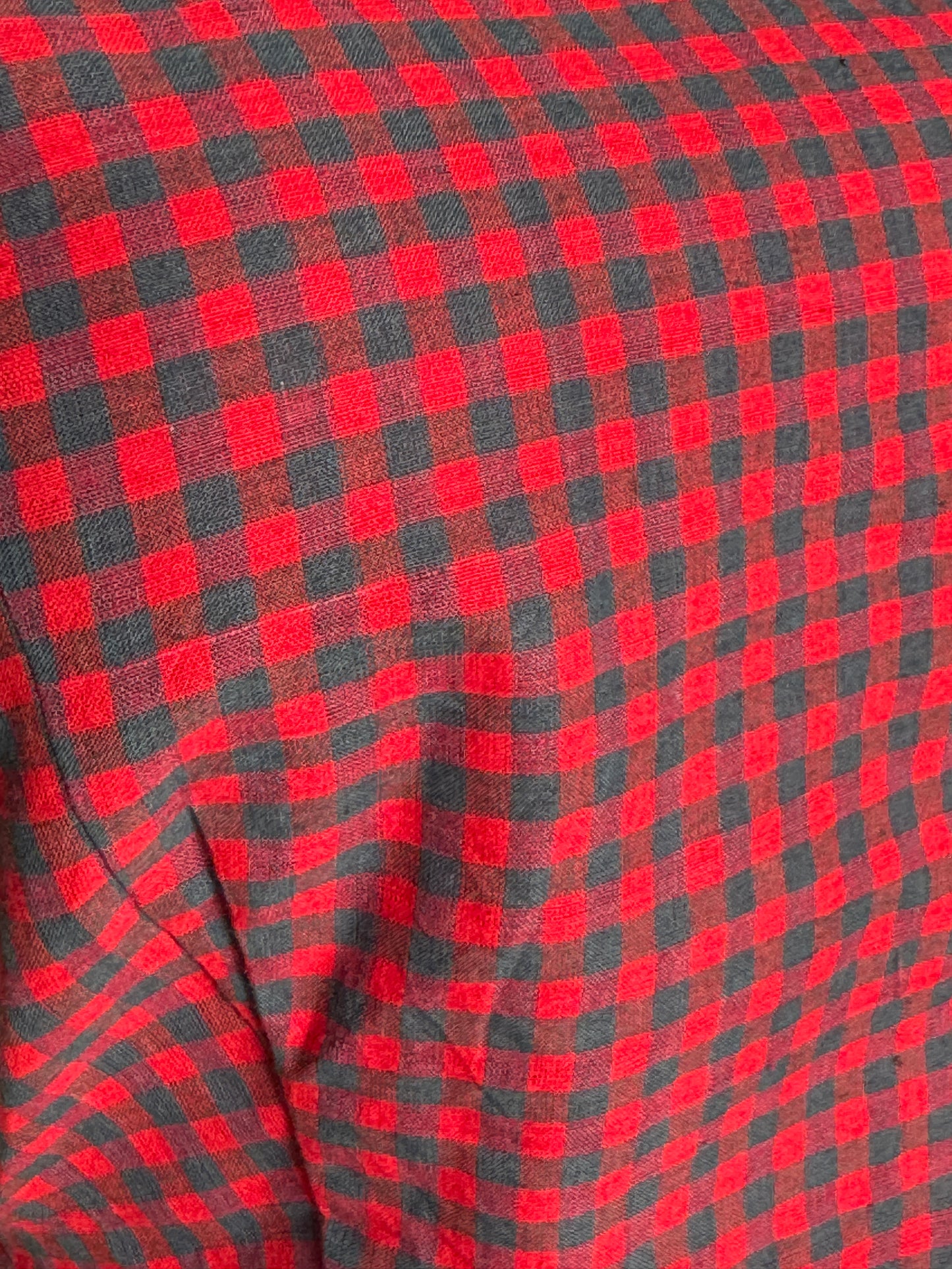 Red n blue checks handloom cotton sleeveless blouse