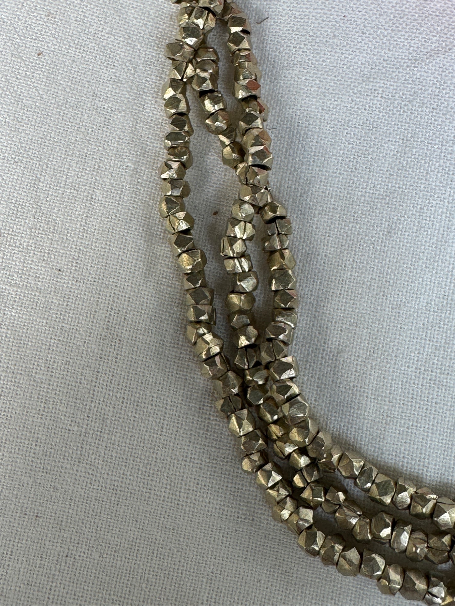 3 layered dokra brass beads neckpiece - click to see finish options