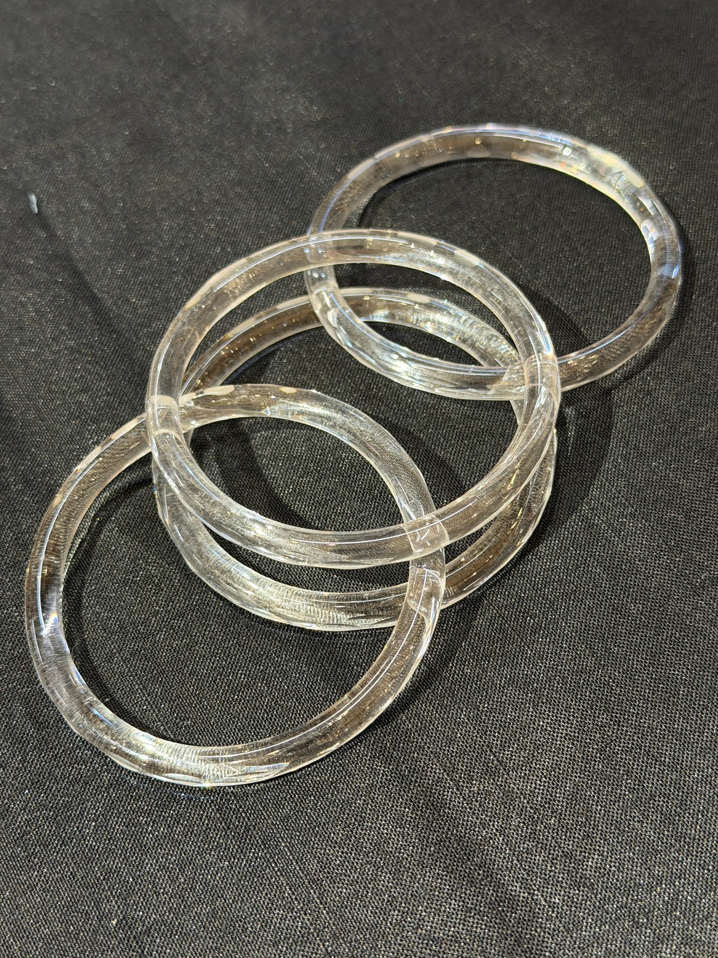 Cut work glass handcrafted bangle - single