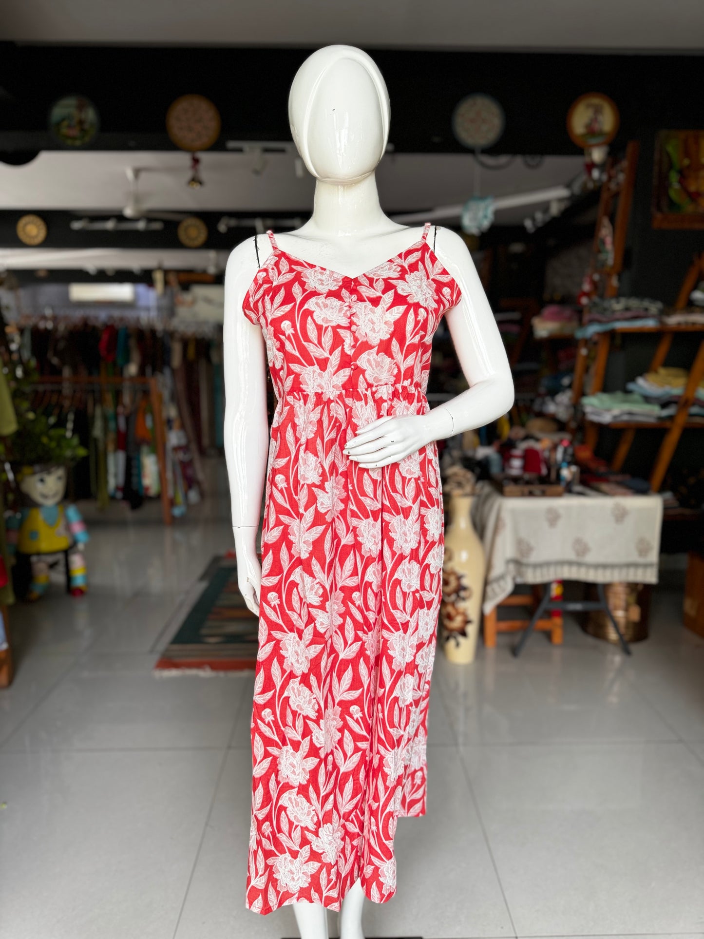 Printed strappy cotton dress - available in multiple prints