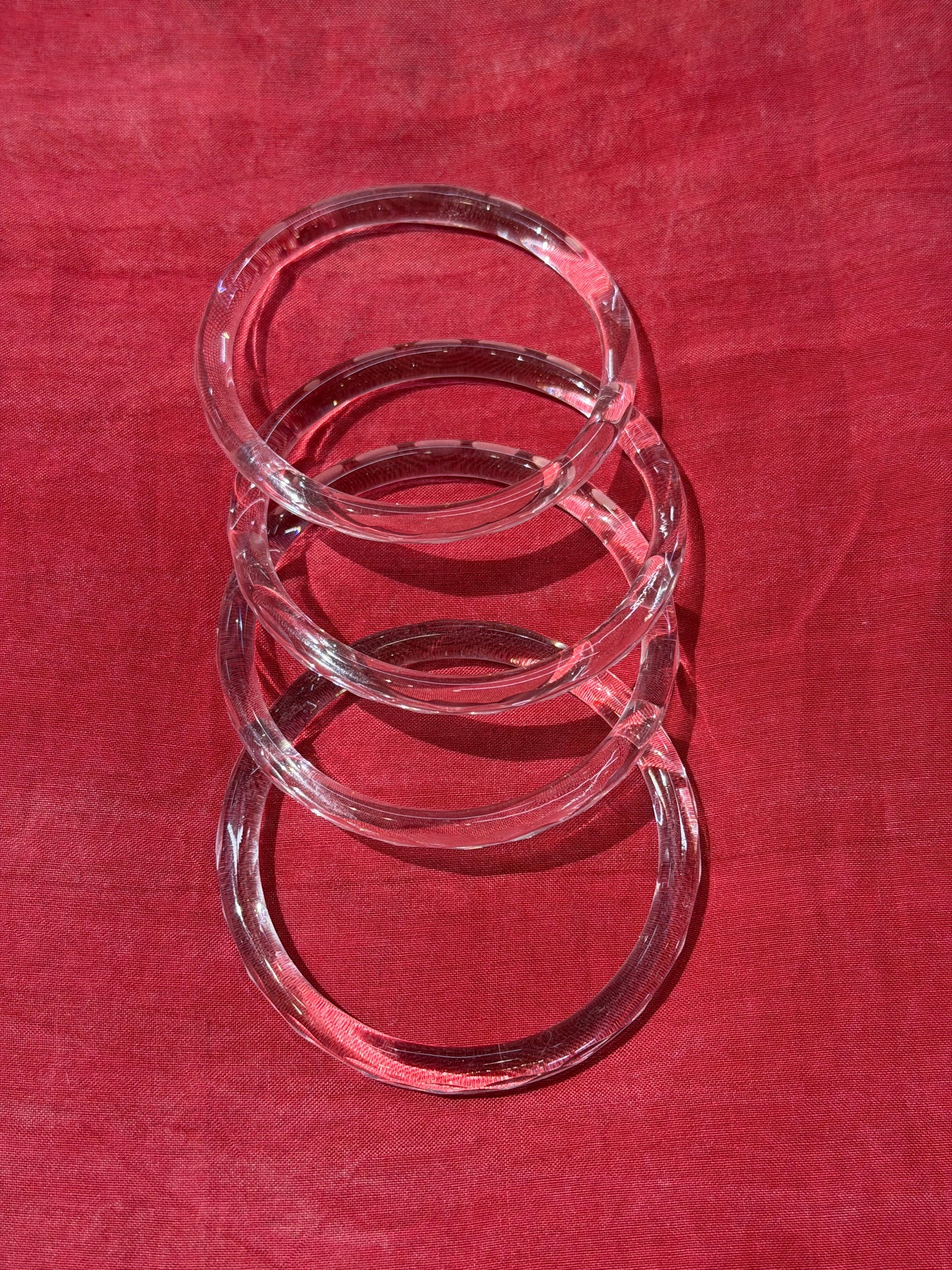 Cut work glass handcrafted bangle - single
