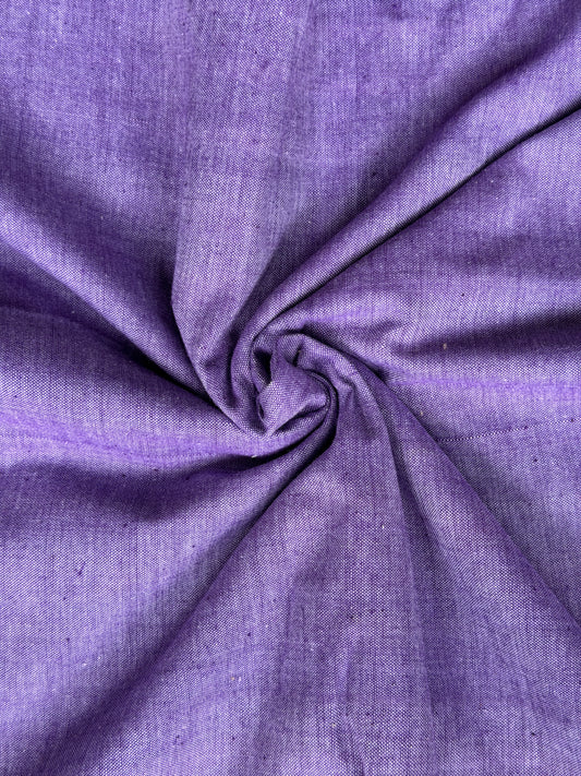Lavender hand woven soft n thick cotton fabric