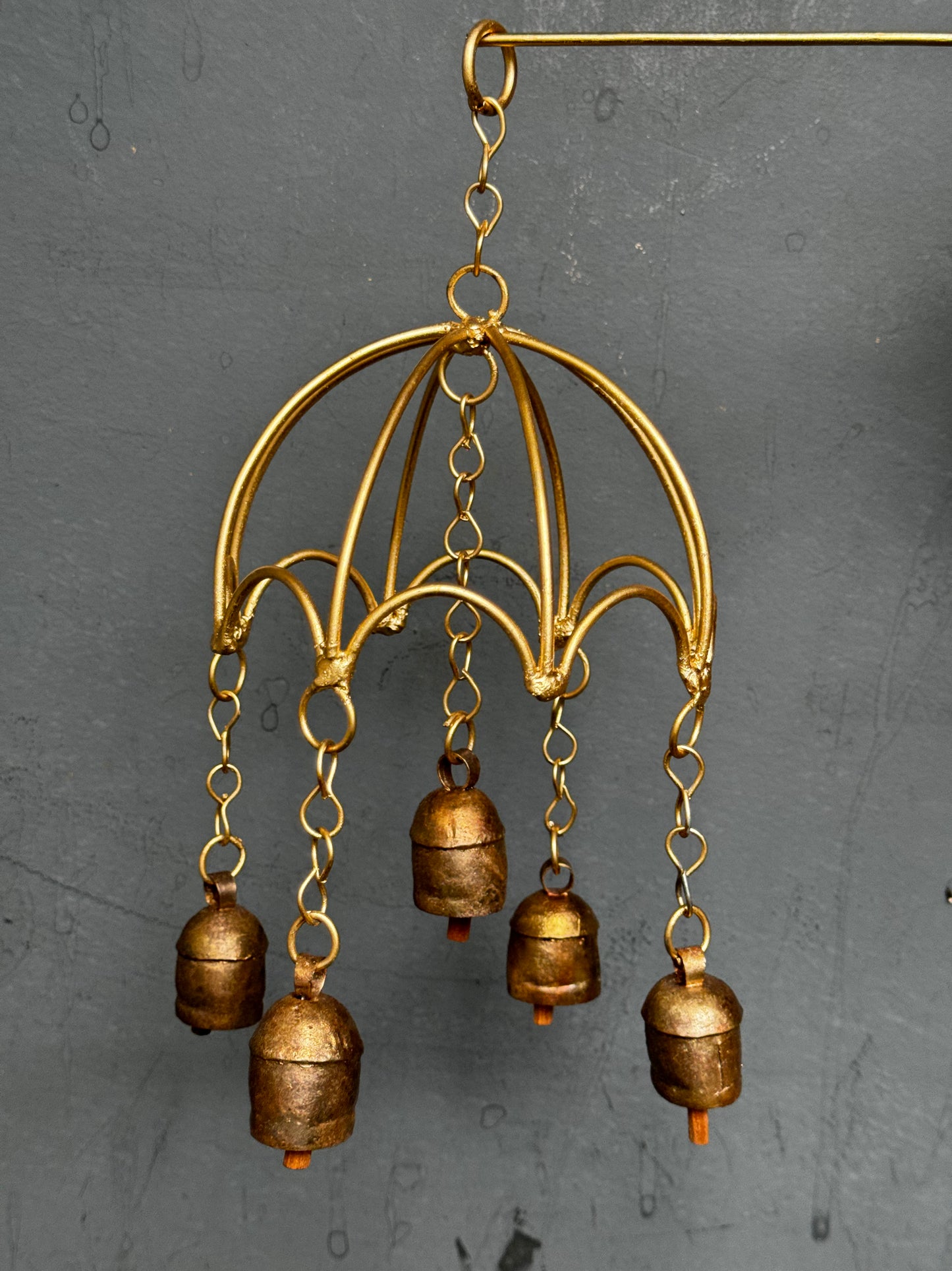 3D Umbrella copper 5 bells hanging