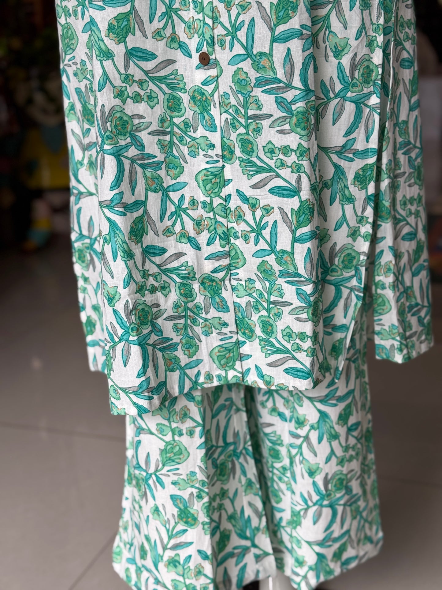 Coord set - 2 piece flex cotton kurti, flared pants - multiple prints options