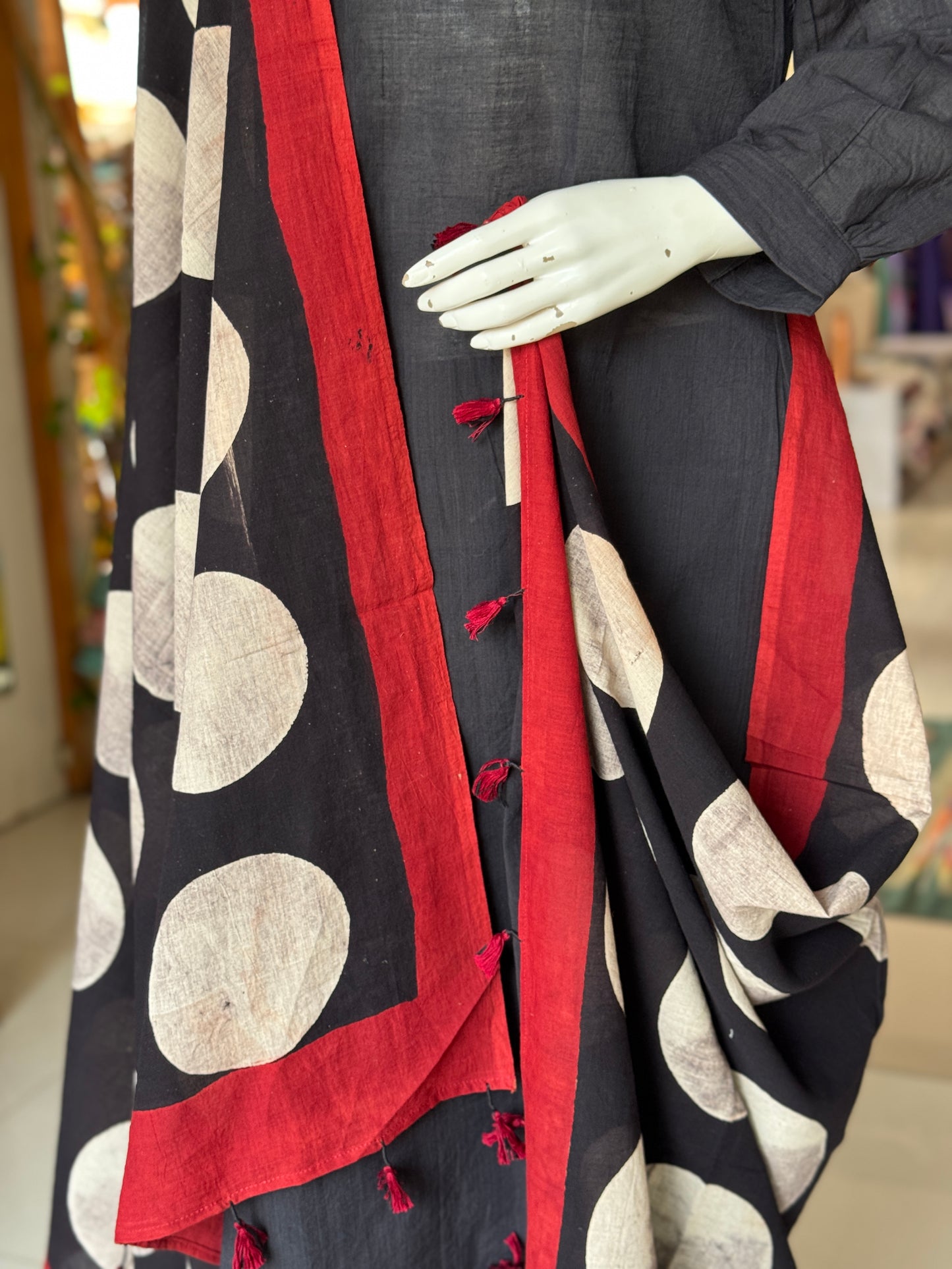 Hand block printed cotton dupatta - colour n designs options available