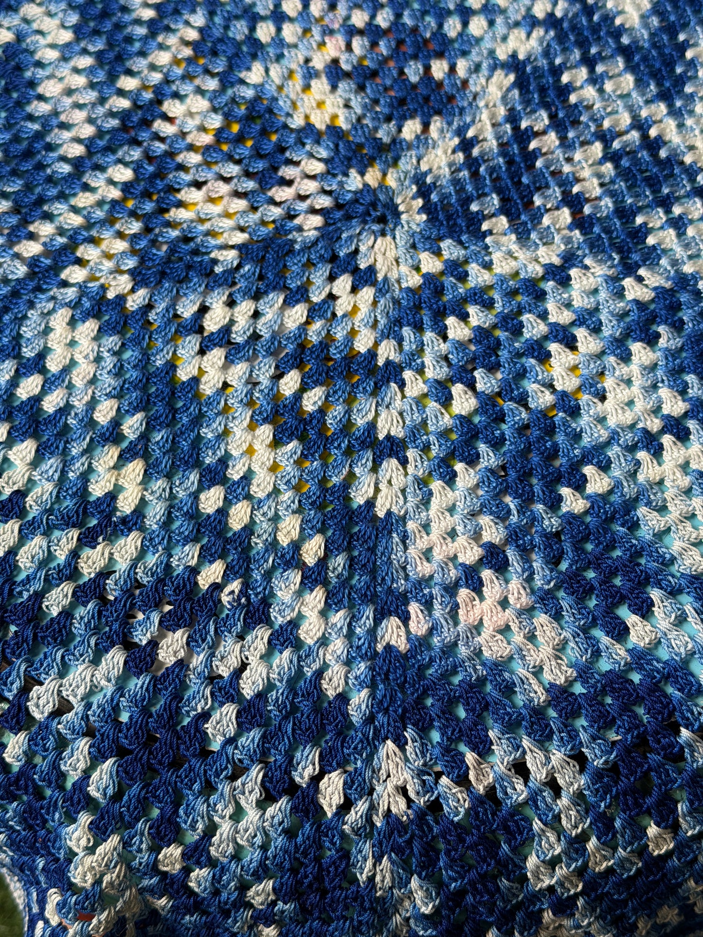 Hexagonal 30 x 30 Hand Crochet center table cover - cotton yarn - colors available
