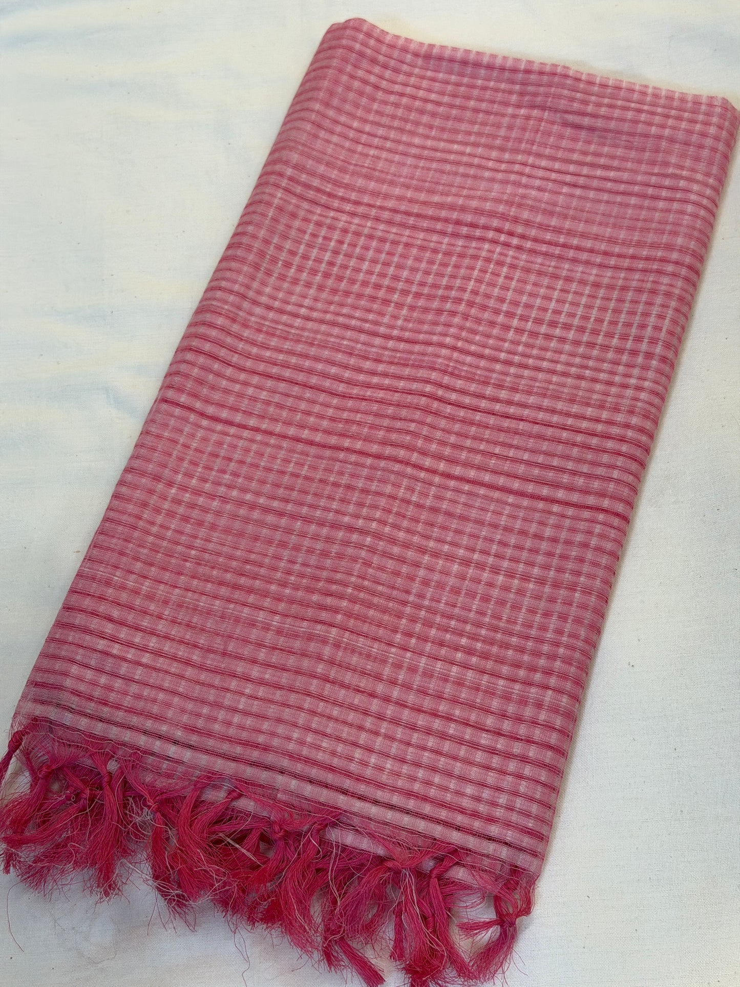 Mangalagiri cotton handloom dupatta in missing checks weave - click to see color options