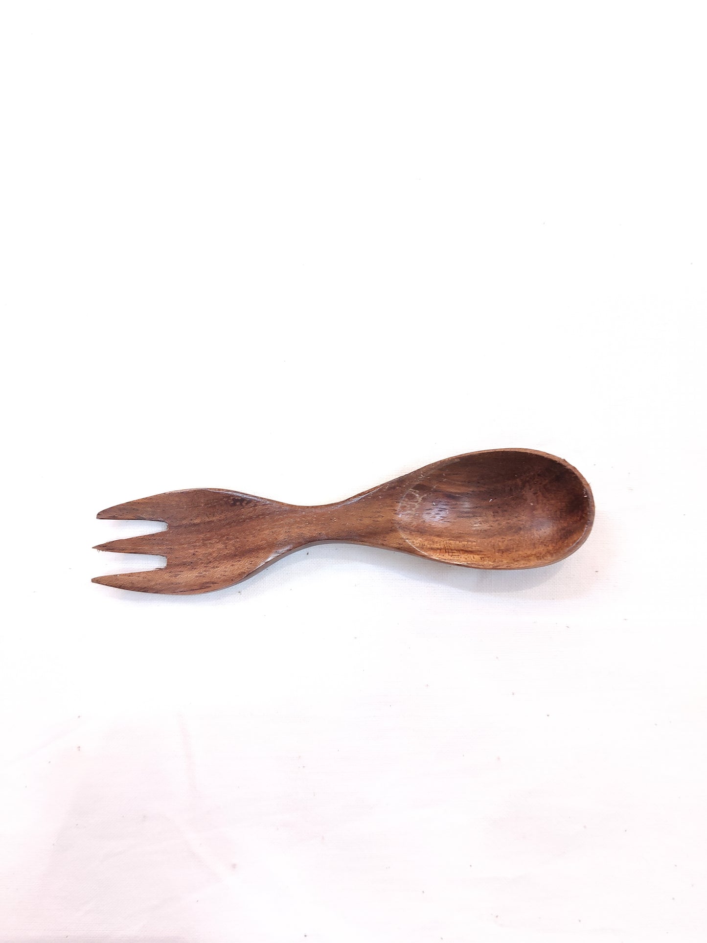 Wood spork - spoon cum fork