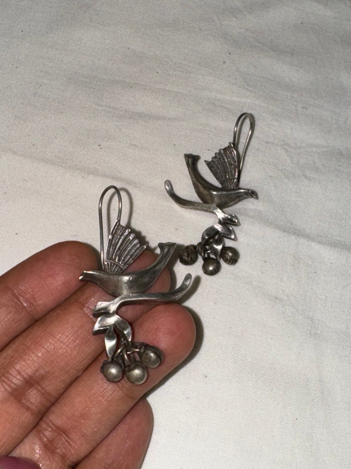 Flying Bird with ghungroo hooks - ear rings