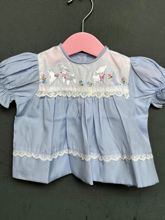 New born baby girl embroidered vintage look frocks