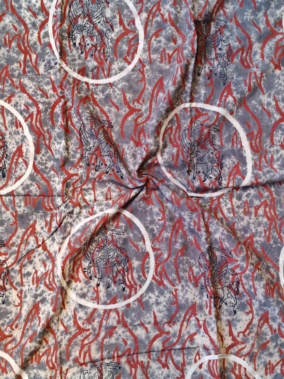 Ajrakh natural dyed, handblock printed cotton fabric - click to see design options