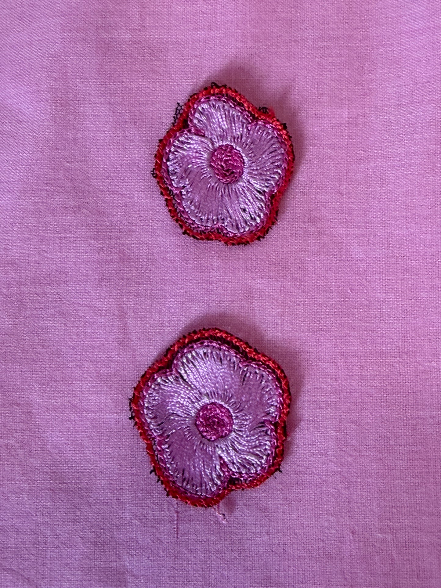 Small flowers embroidered patch  - colour options available