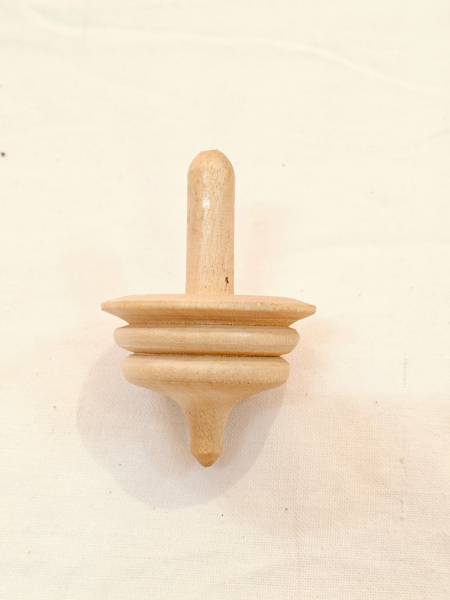 Natural wooden handmade spin top / bongaram