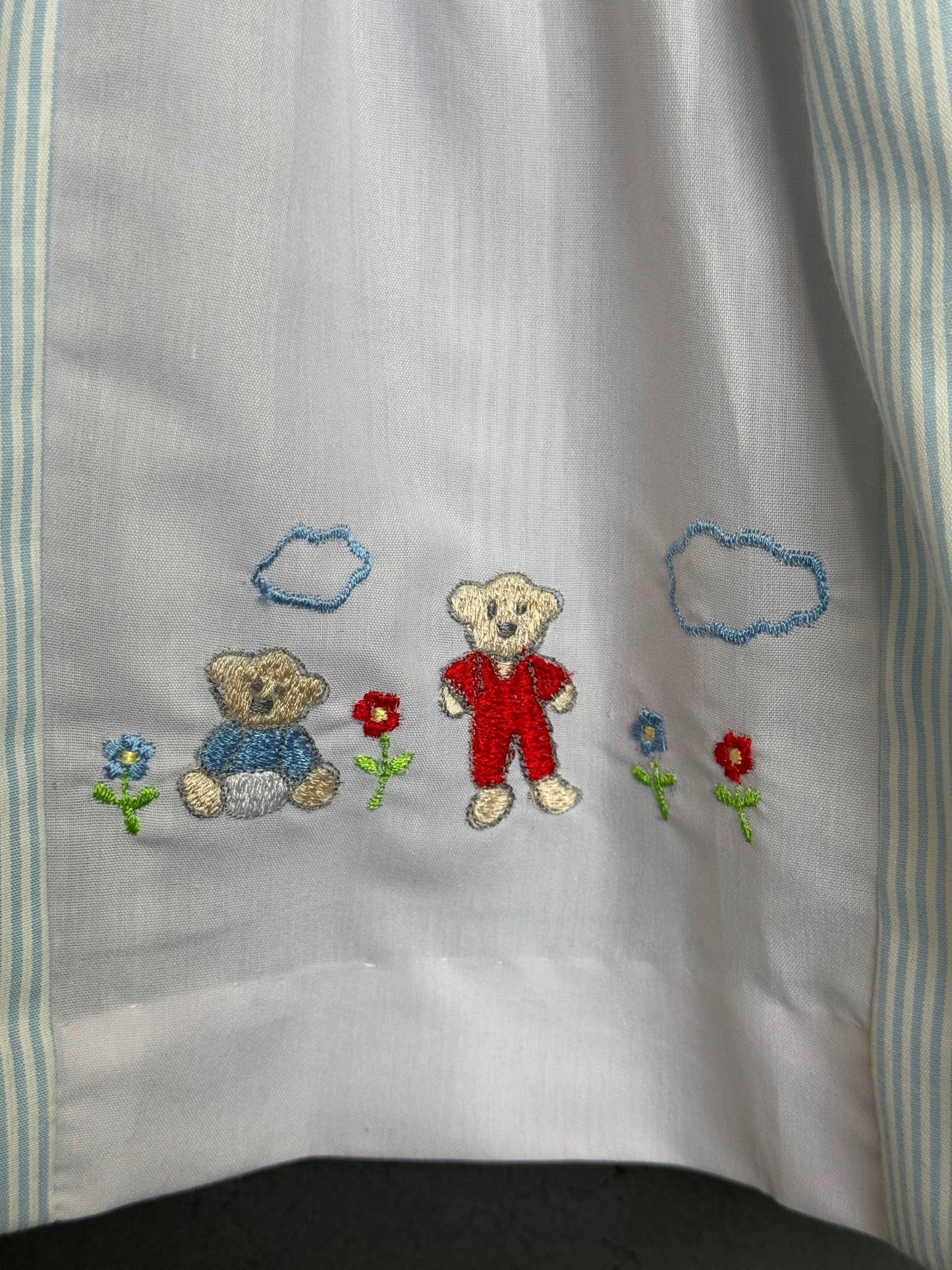 Cotton baby frocks with cute embroidery on center panel