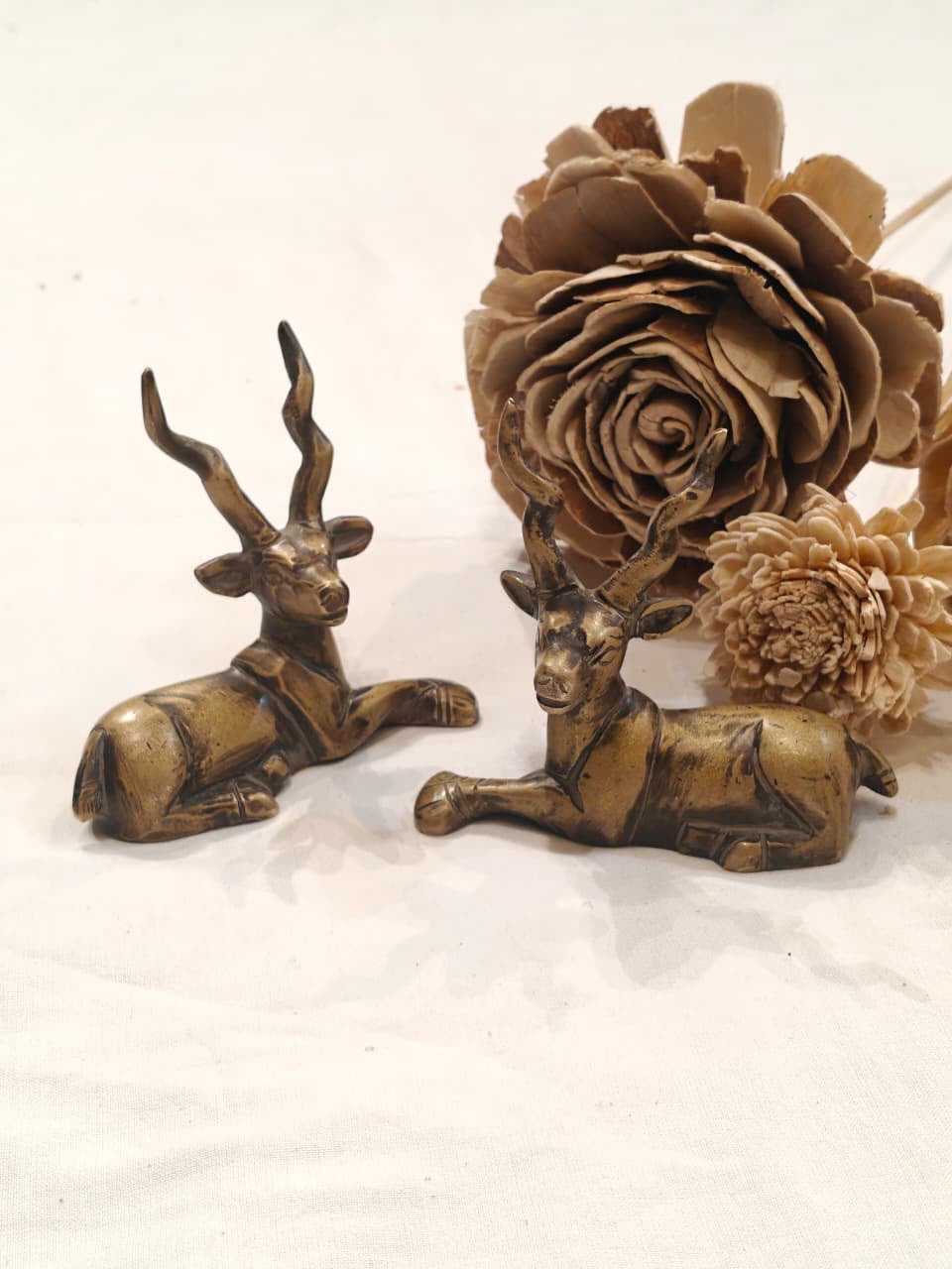 Dearest deers party  - brass miniature  6 piece set with deers in different poses