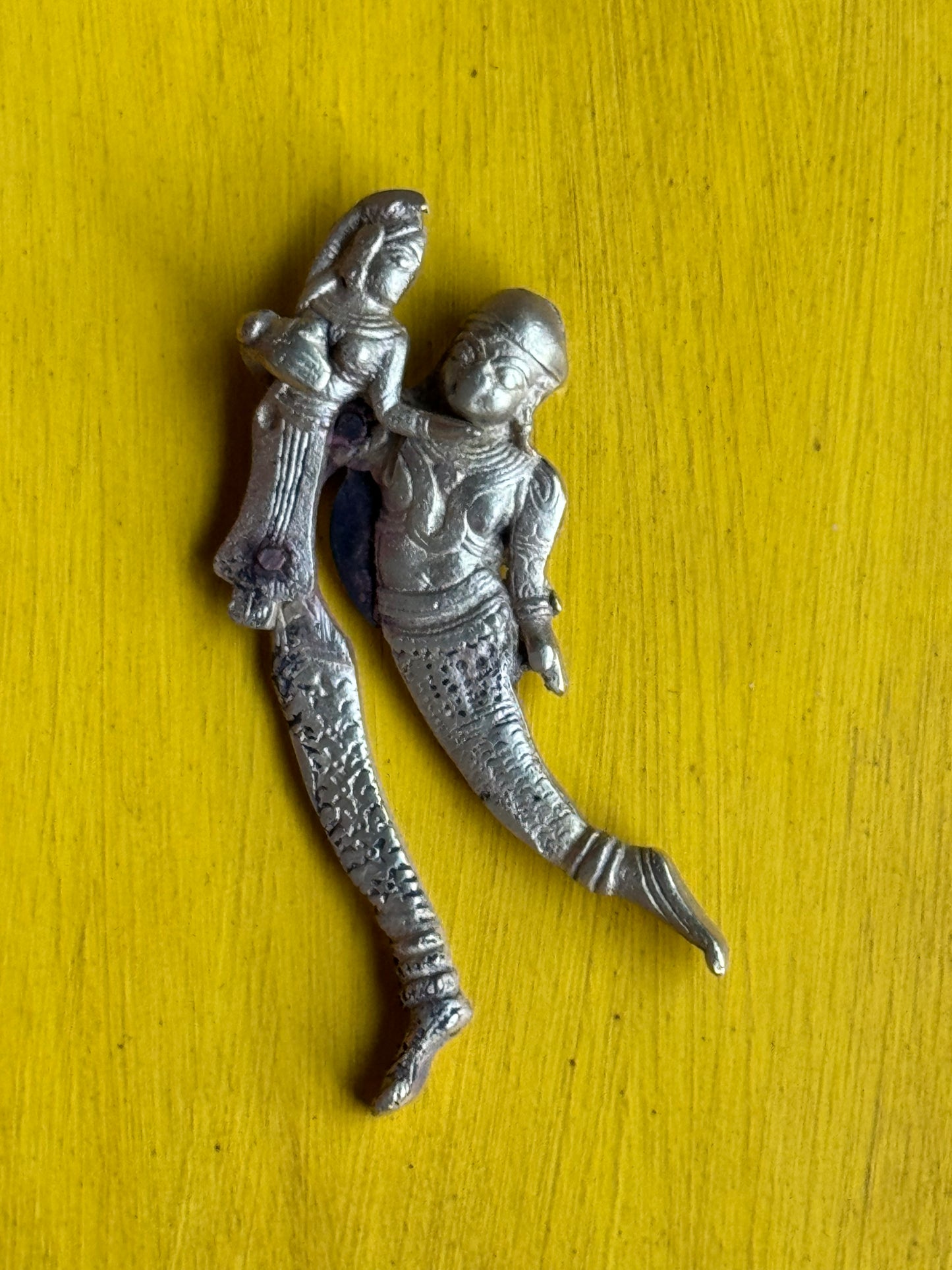 Mermaid vintage nut cuter handcrafted in brass