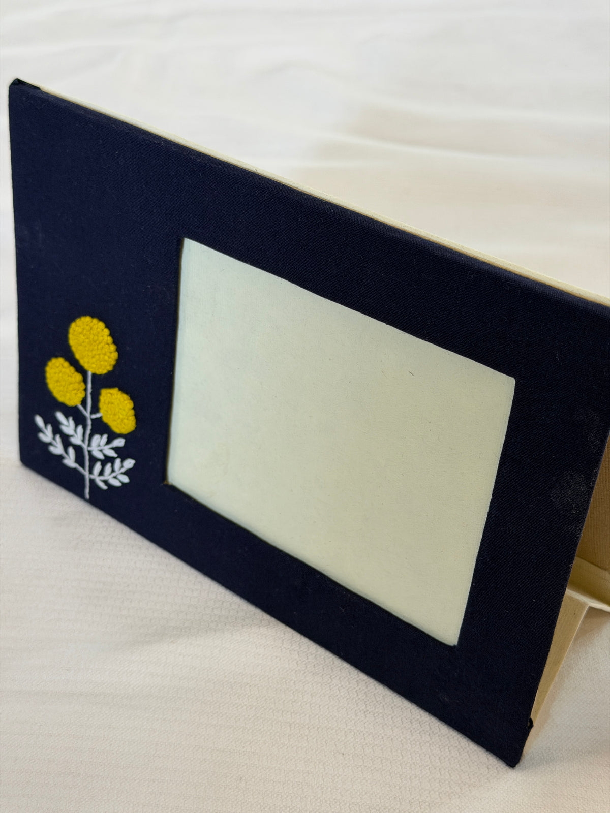 Hand embroidered light weight photo frame - colors and designs options available