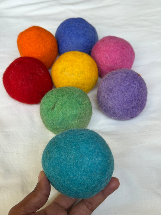 3 - 4 inches size Felt balls - for DIY craft projects - multiple colors available