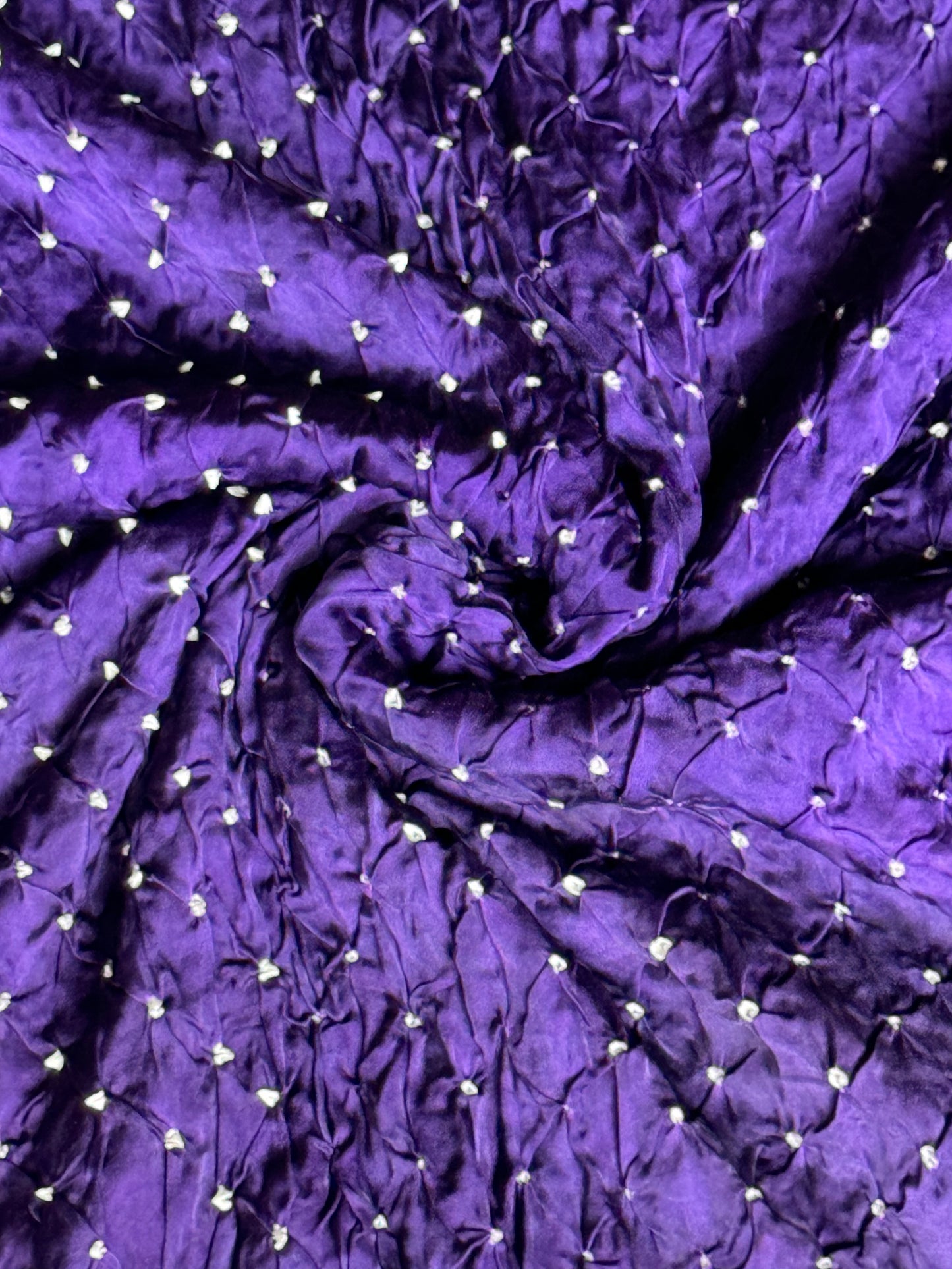 Violet hand tie n dye bandini modal fabric