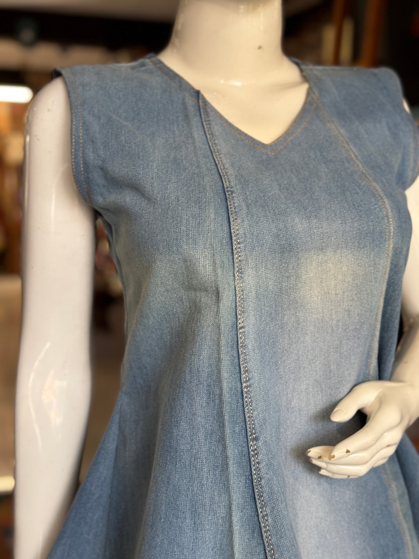 Blue denim short dress / top - design options available