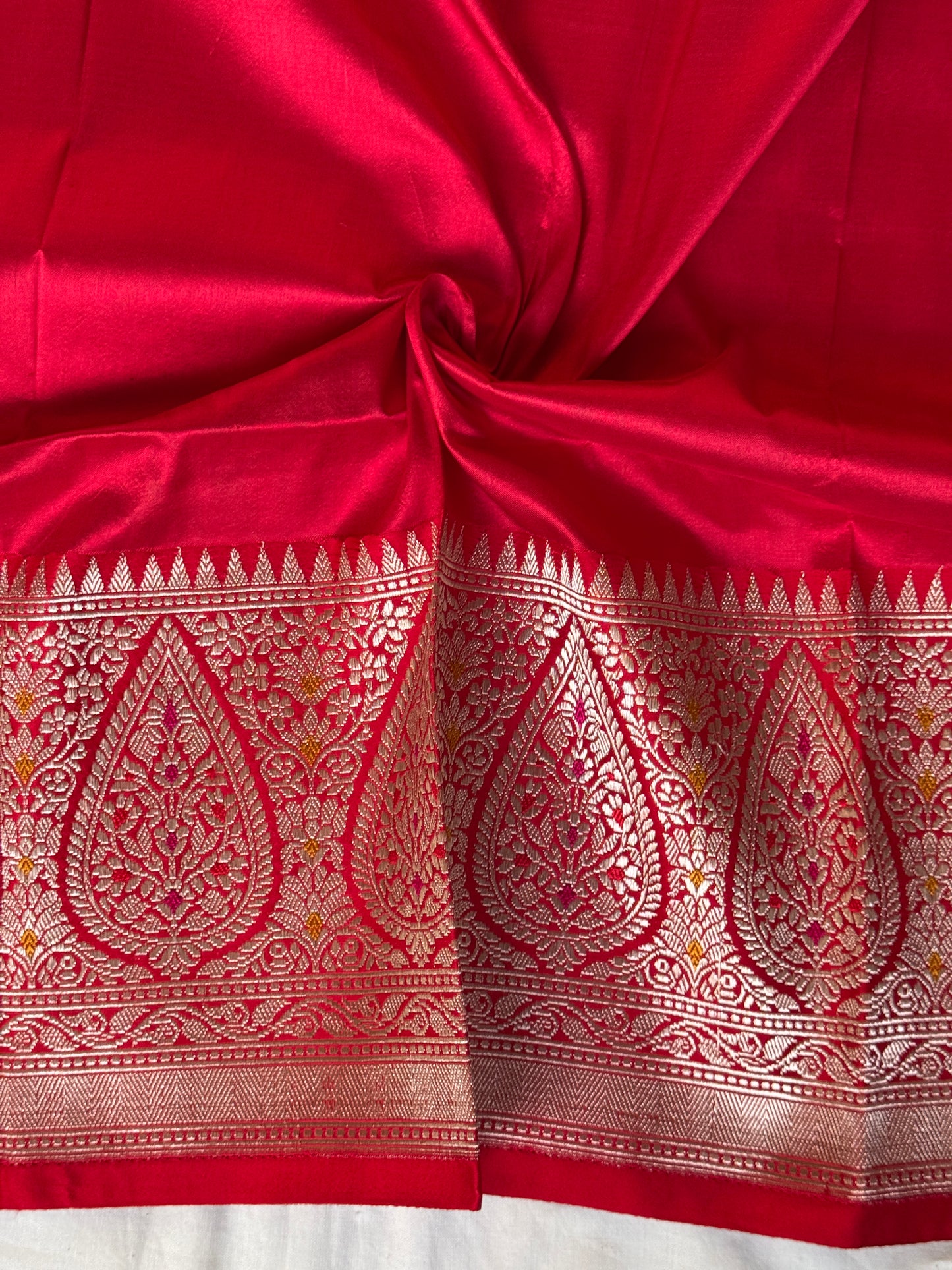 Pure katan silk handwoven unstitched blouse piece - multiple designs available