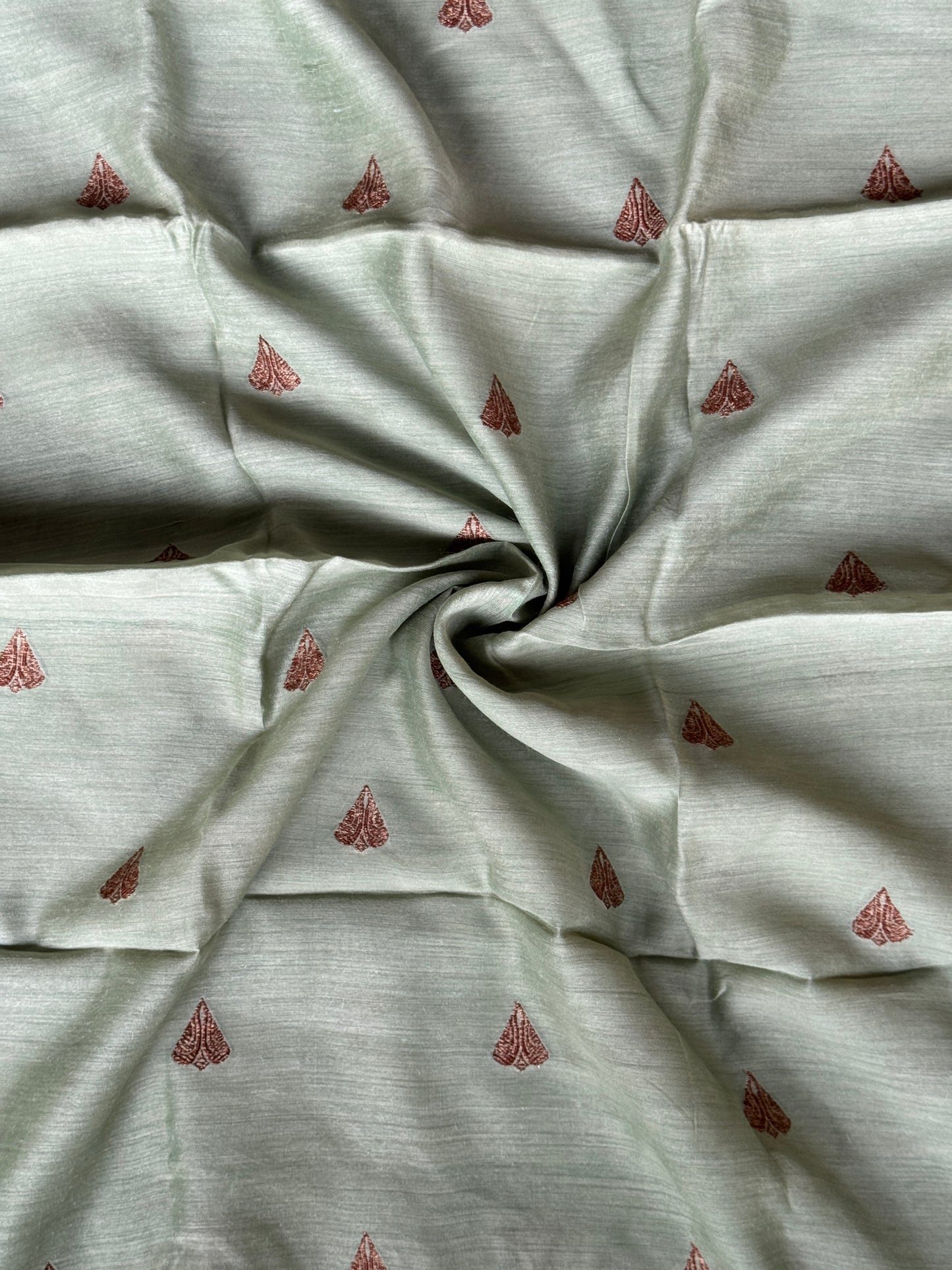 Pastel green hand woven silk stole
