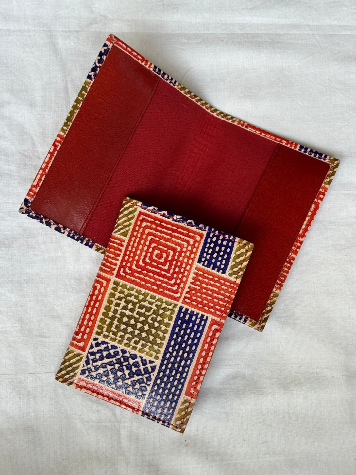 Passport cover in handcrafted Leather - design options available