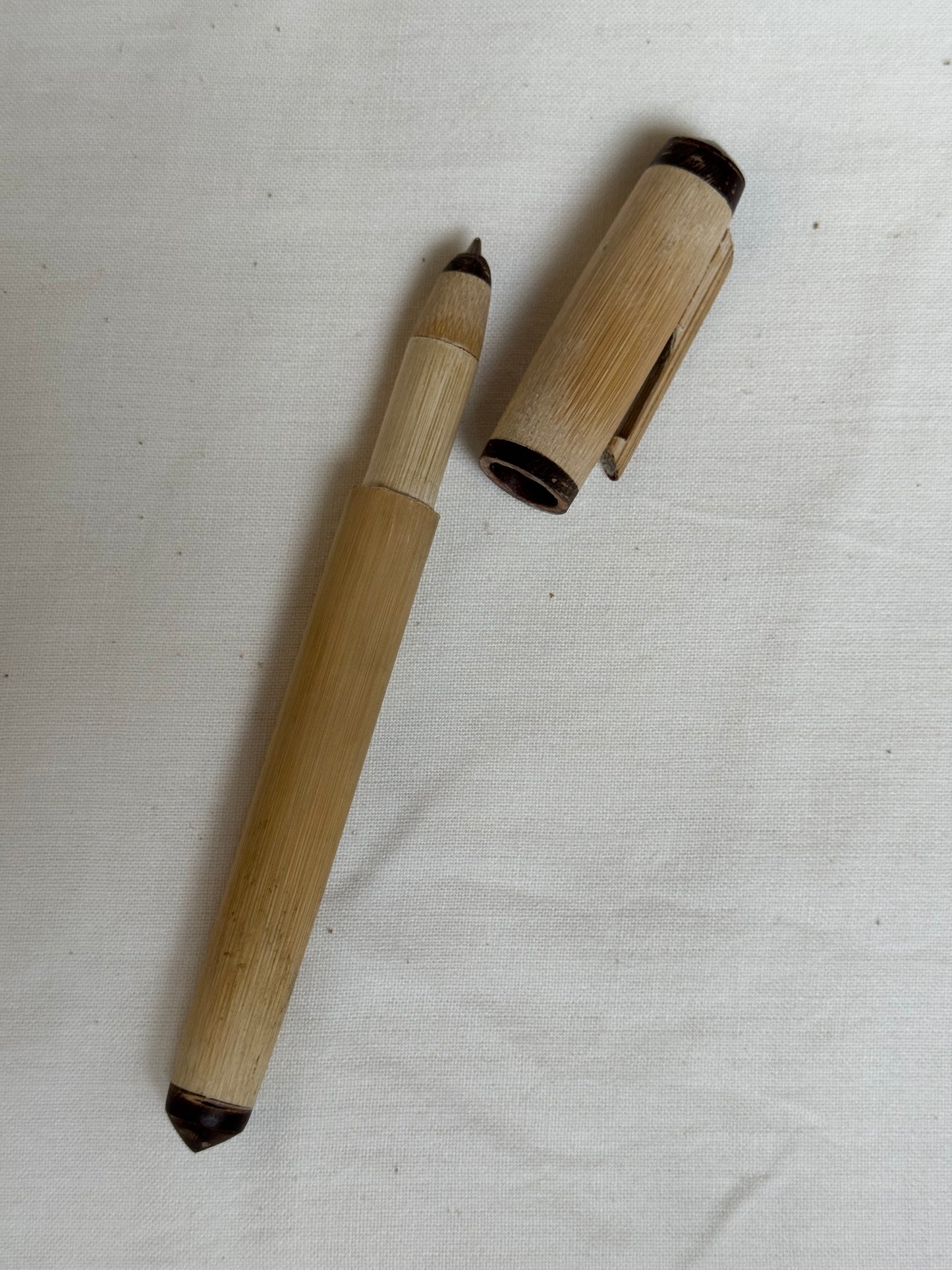 Bamboo handcrafted pen with Parker refill