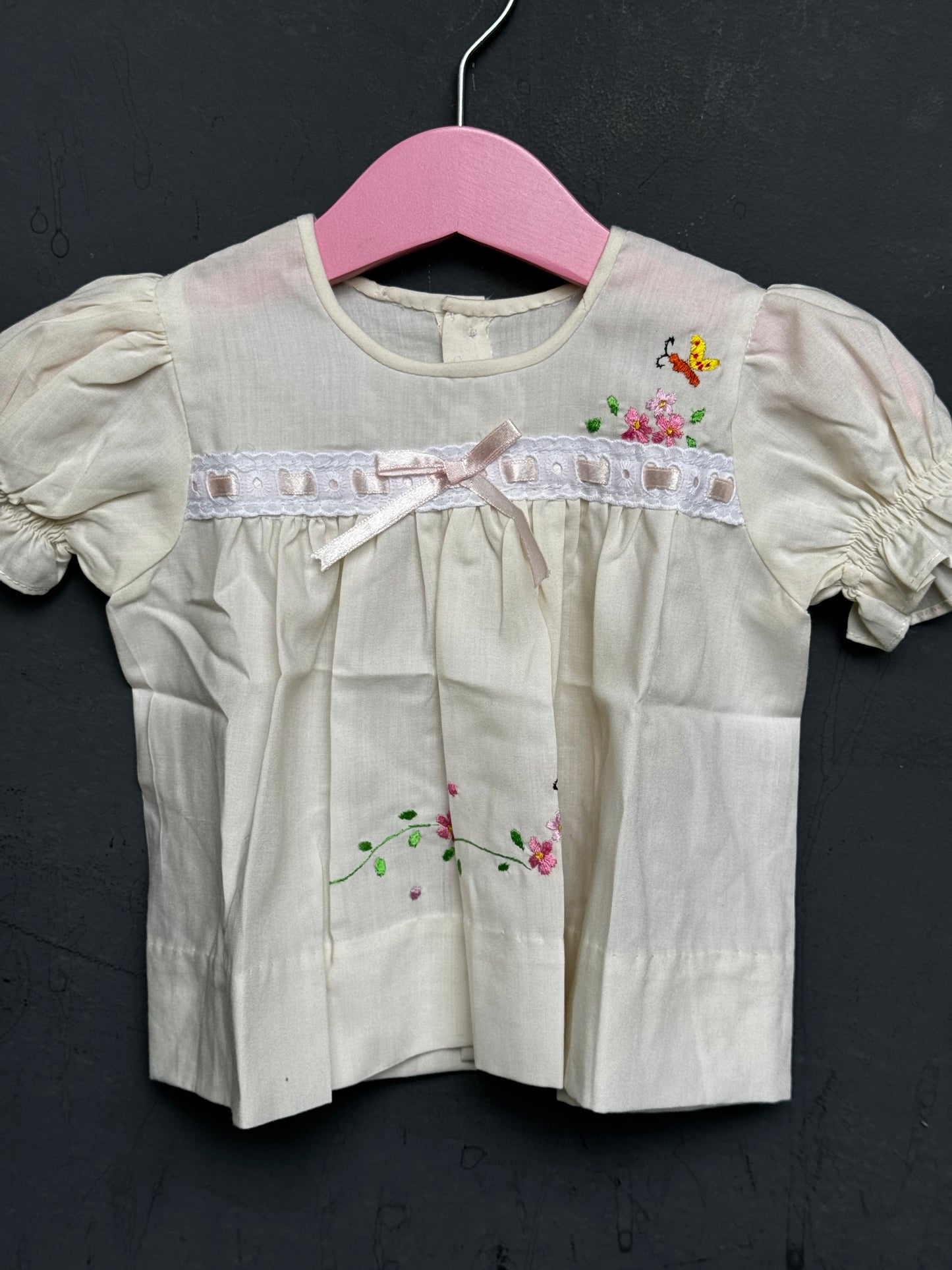 New born baby girl embroidered vintage look frocks