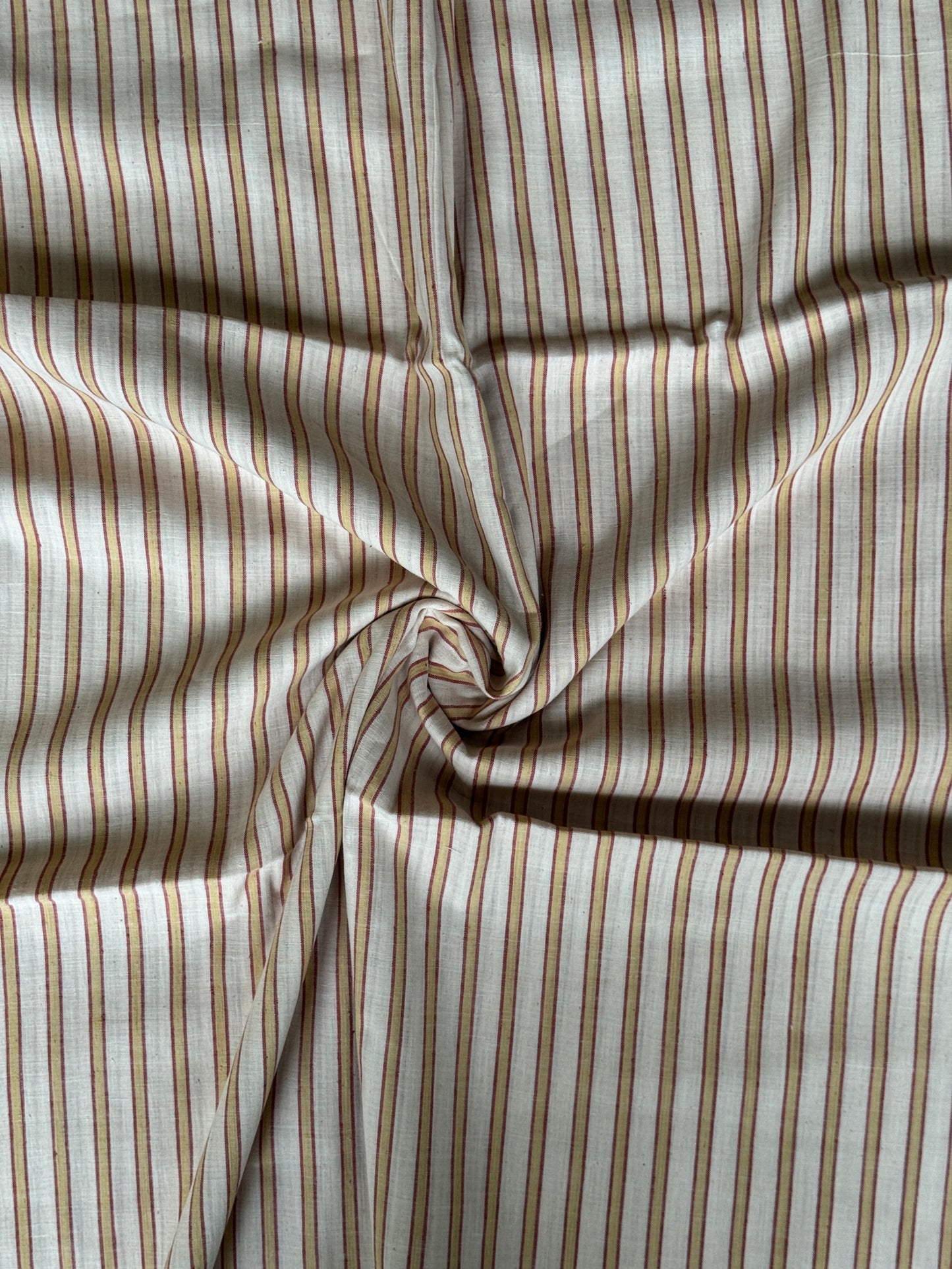 Hand spun, Handwoven, natural yarn dyed cotton fabric - design options available