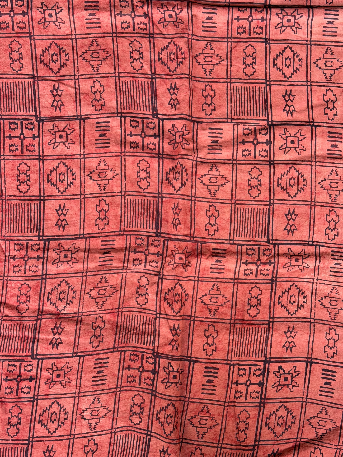 Ajrakh natural dyed, handblock printed cotton fabric - click to see design options