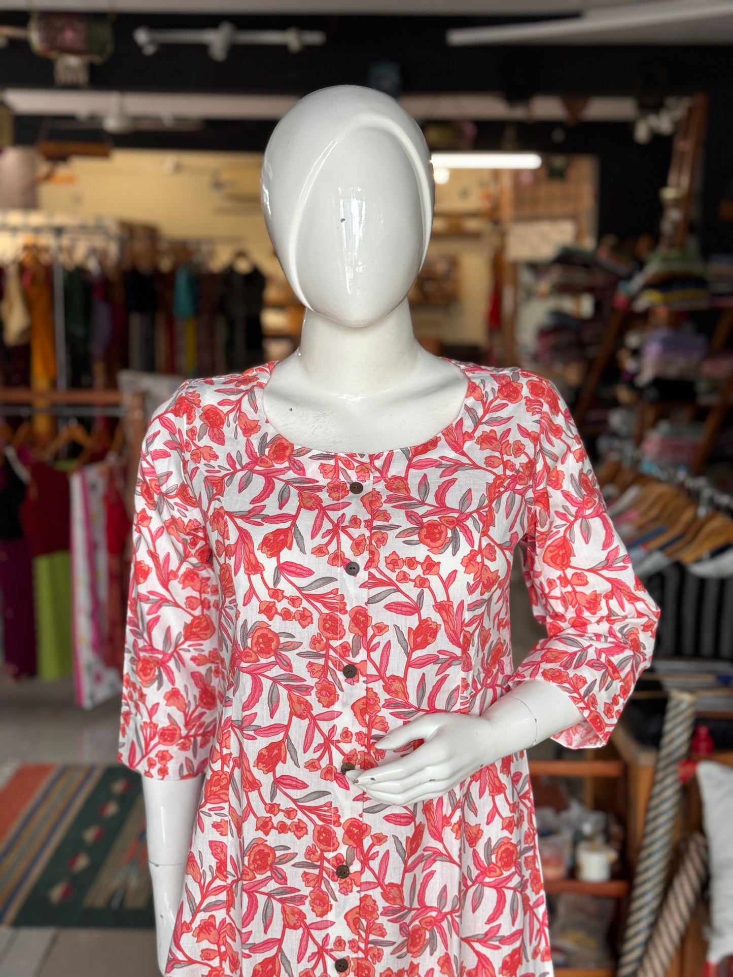 Coord set - 2 piece flex cotton kurti, flared pants - multiple prints options