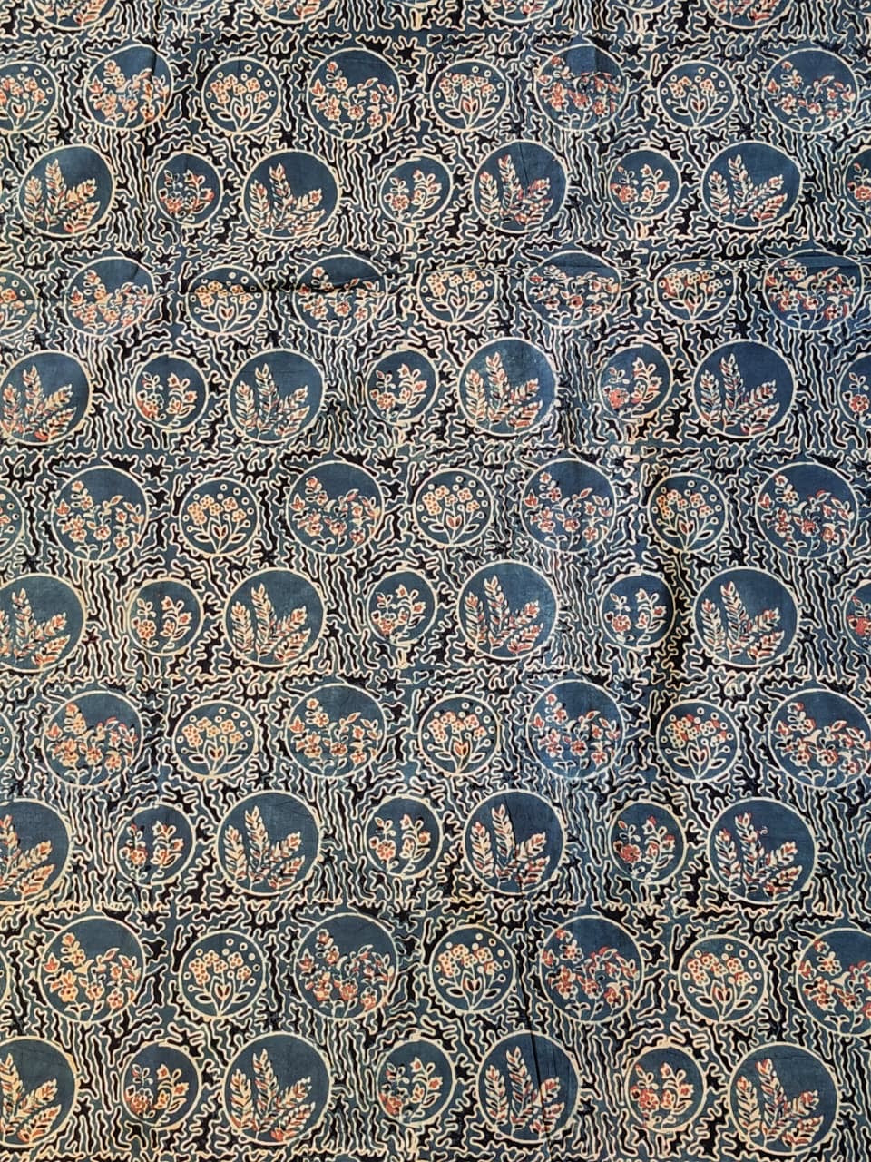 Ajrakh natural dyed, handblock printed cotton fabric - click to see design options