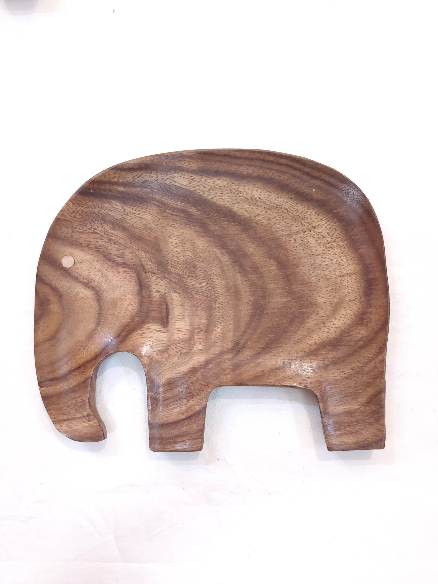 Elephant shaped handcrafted Neem wood tray