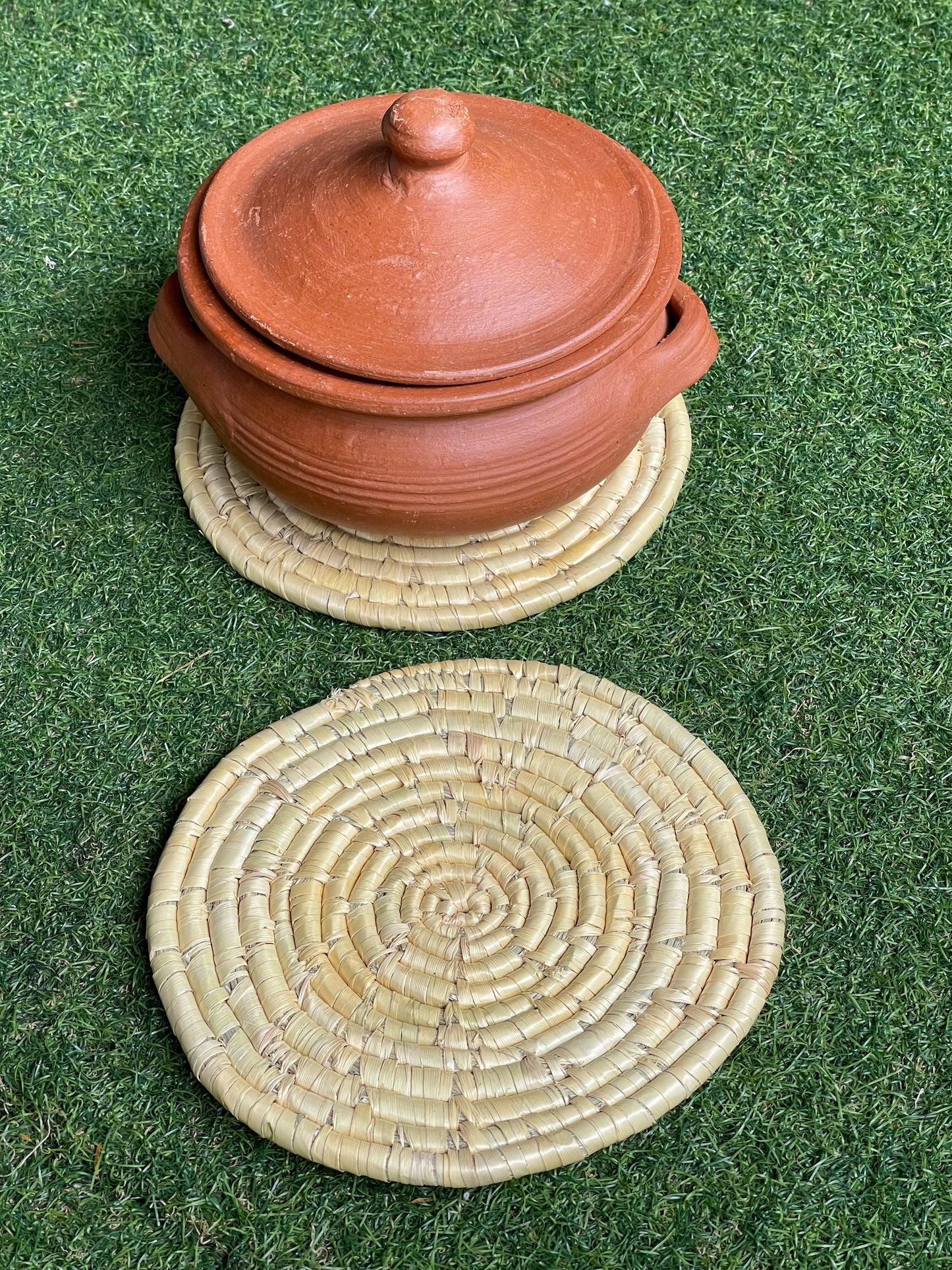 Moonj grass round trivets - eco friendly handmade product