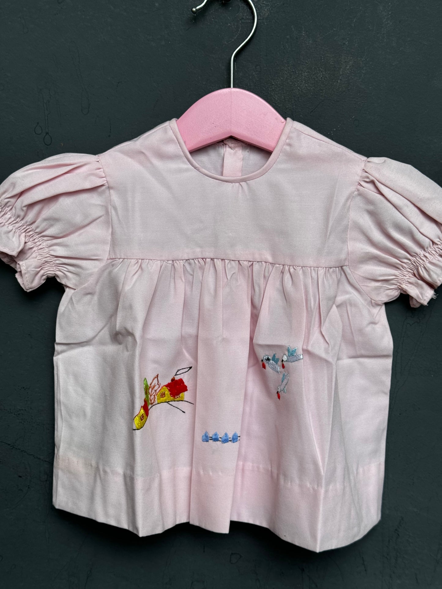 New born baby girl embroidered vintage look frocks