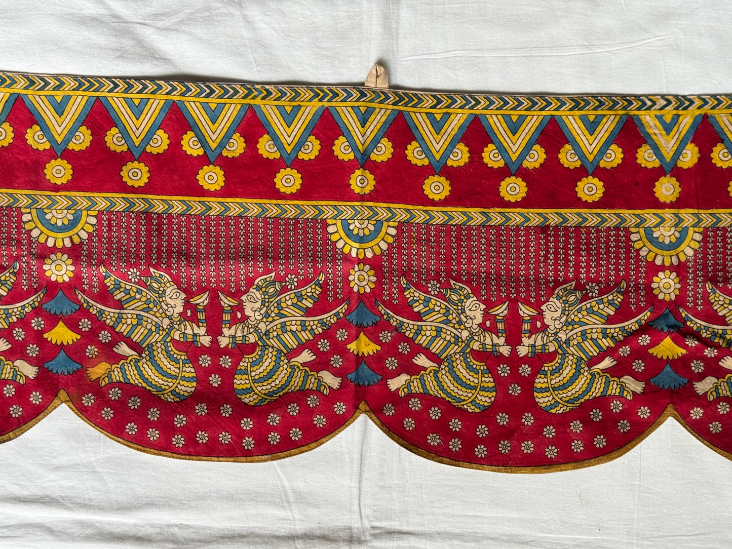 Mata ni pachedi handpainted fabric wall toran / panel