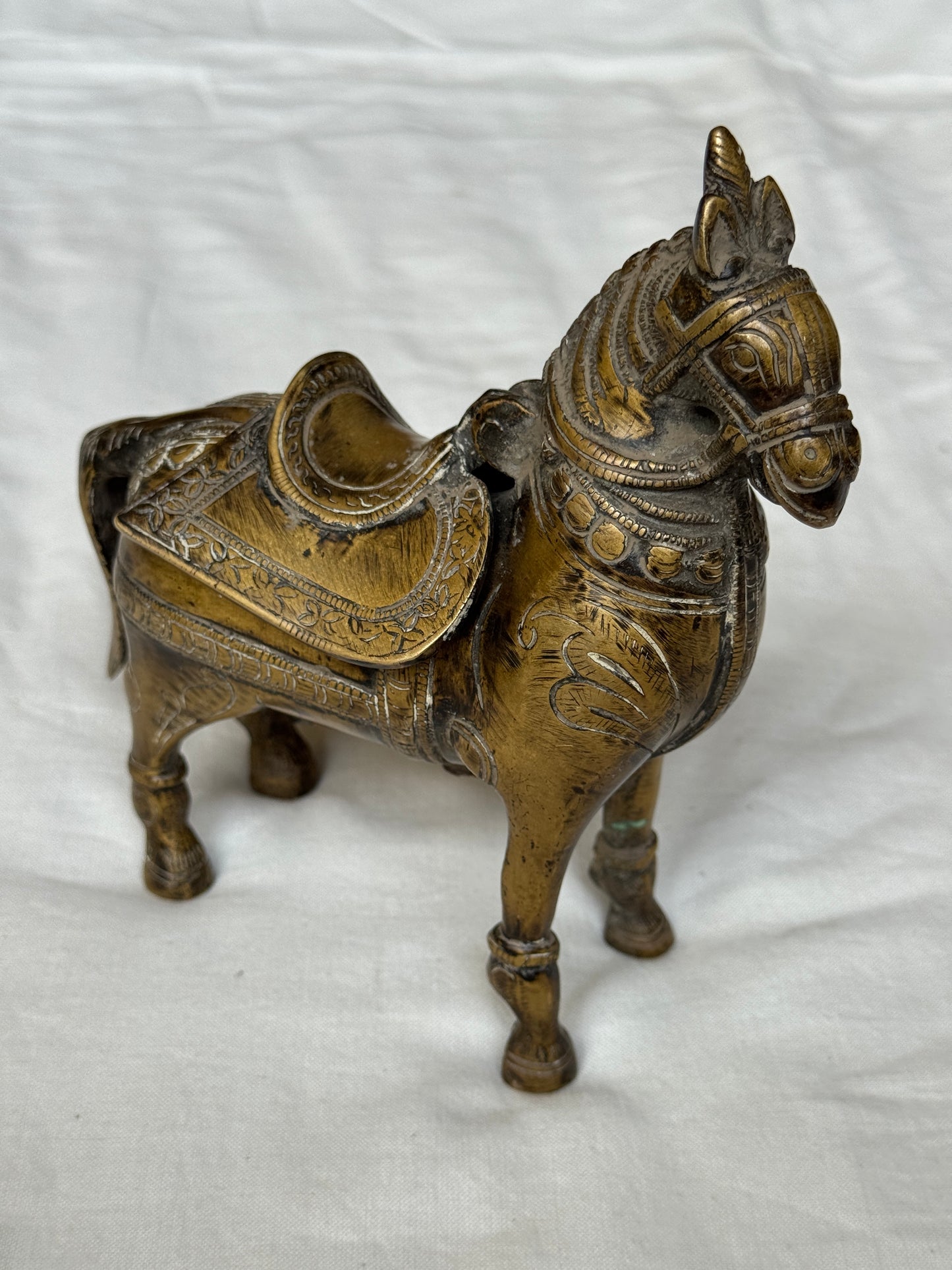 Vintage Horse money bank made of brass