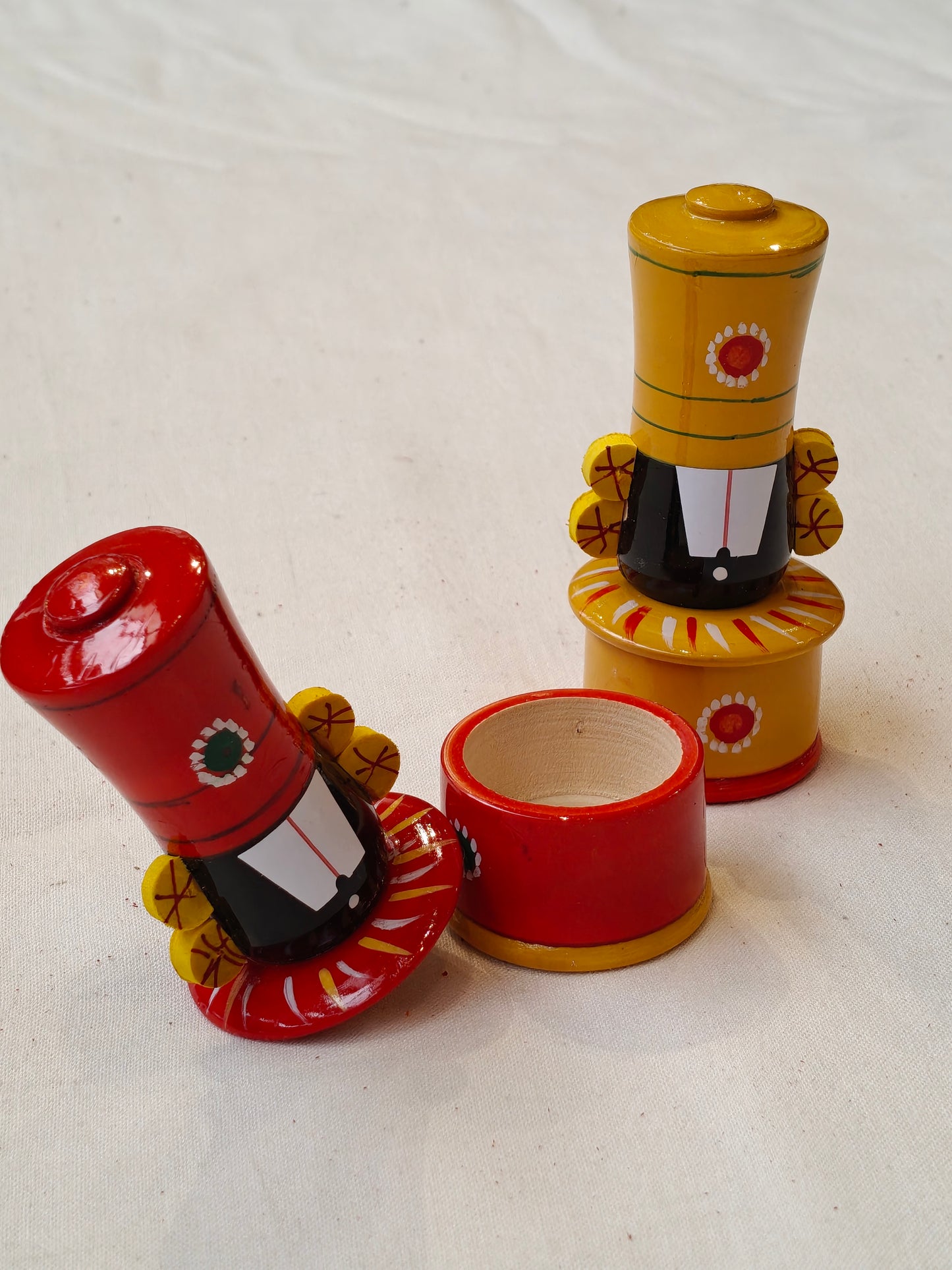 Balaji box haldi kumkum pair - hand crafted wooden traditional return gift