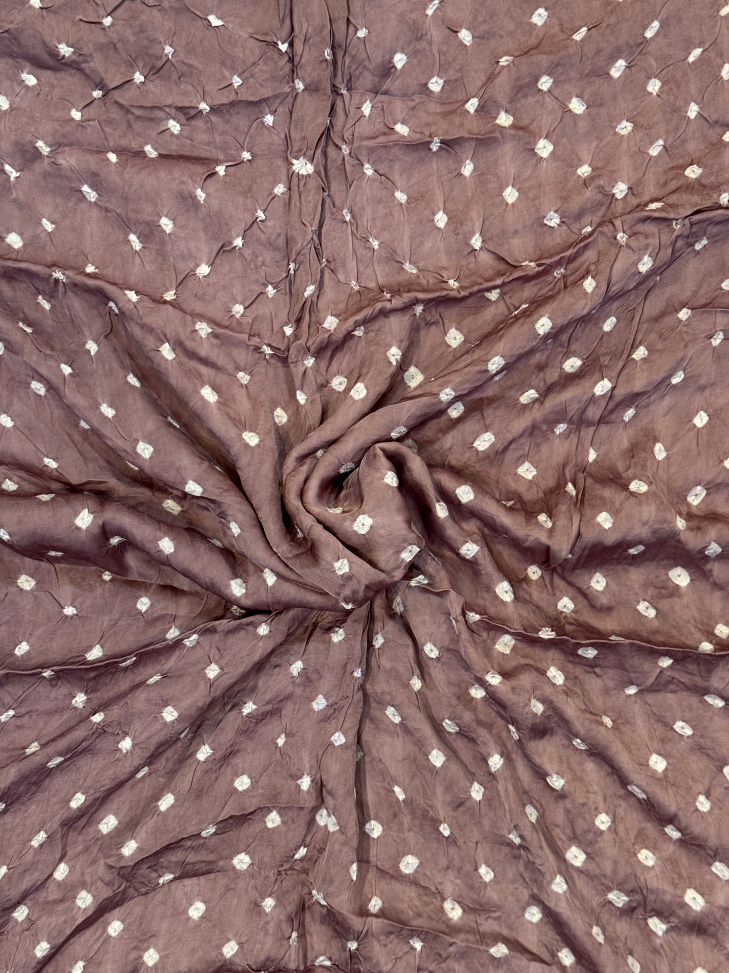 Mauve hand tie n dye bandini modal fabric