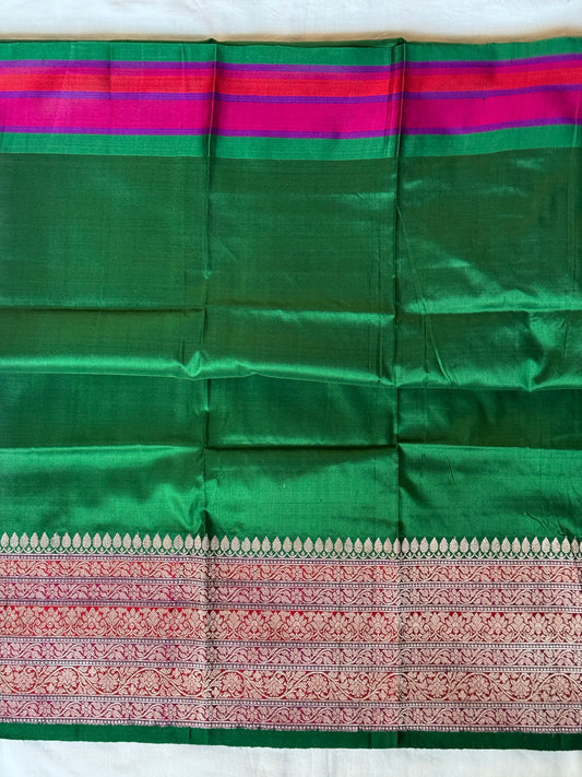 Pure katan silk handwoven unstitched blouse piece - multiple designs available