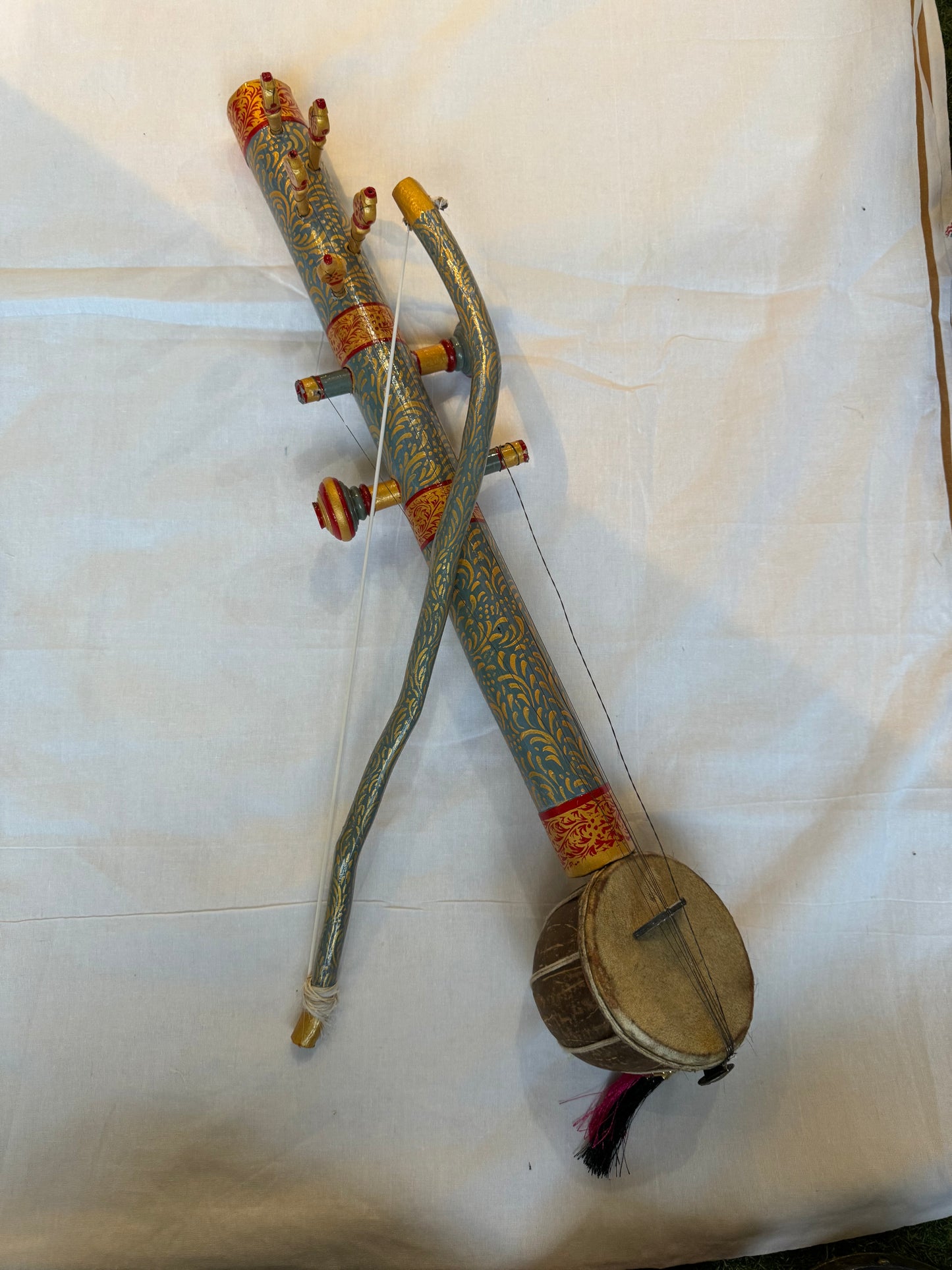 Ravan hatha hand painted traditional folk music instrument