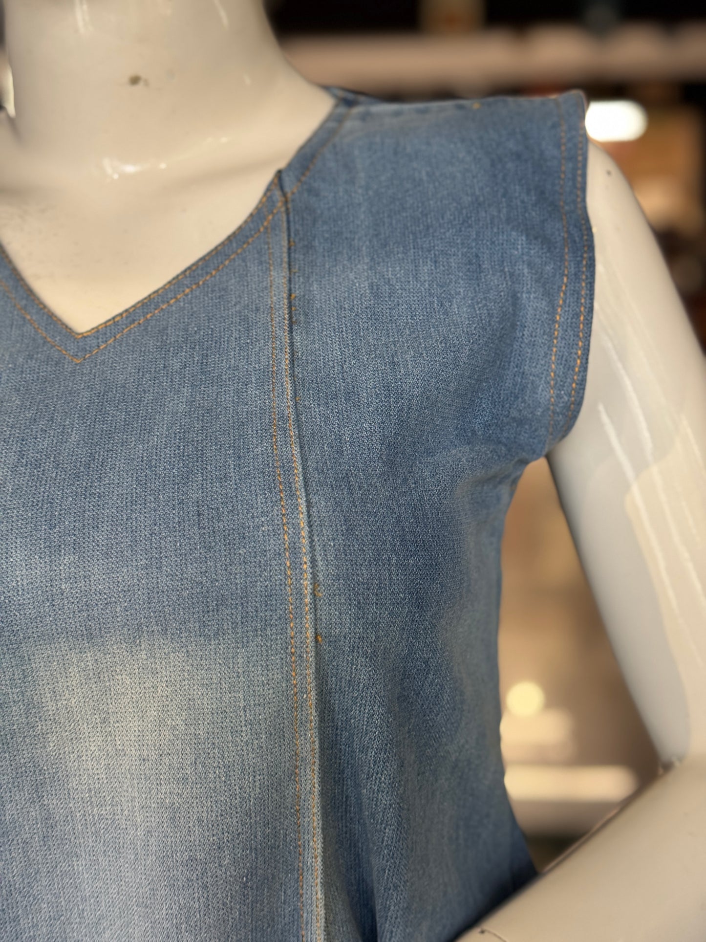 Blue denim short dress / top - design options available