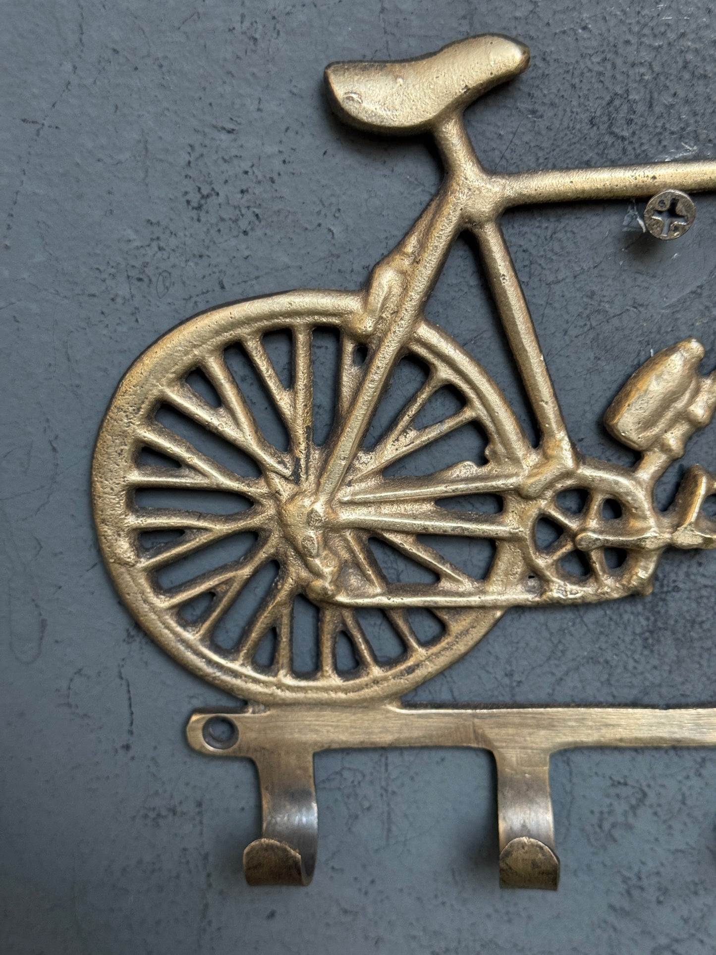Bicycle - Brass key / coat hanger