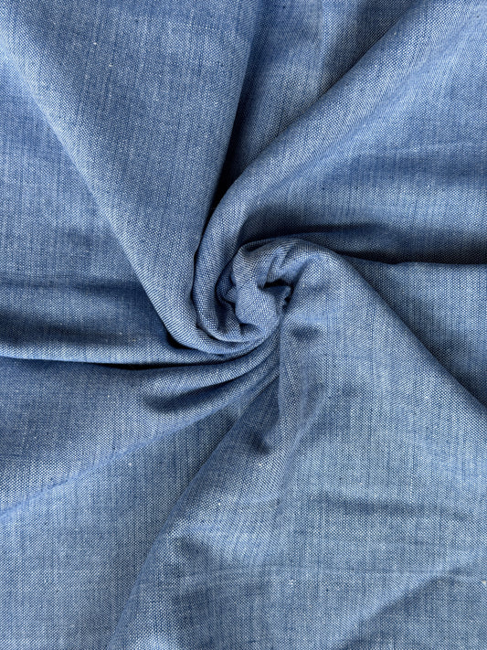 Pastel blue hand woven soft n thick cotton fabric