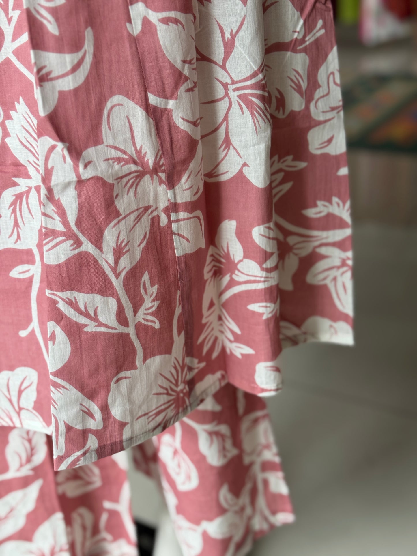 Floral print sleeveless cotton kurti, flared pants - coord set , 2 piece - multiple colors options